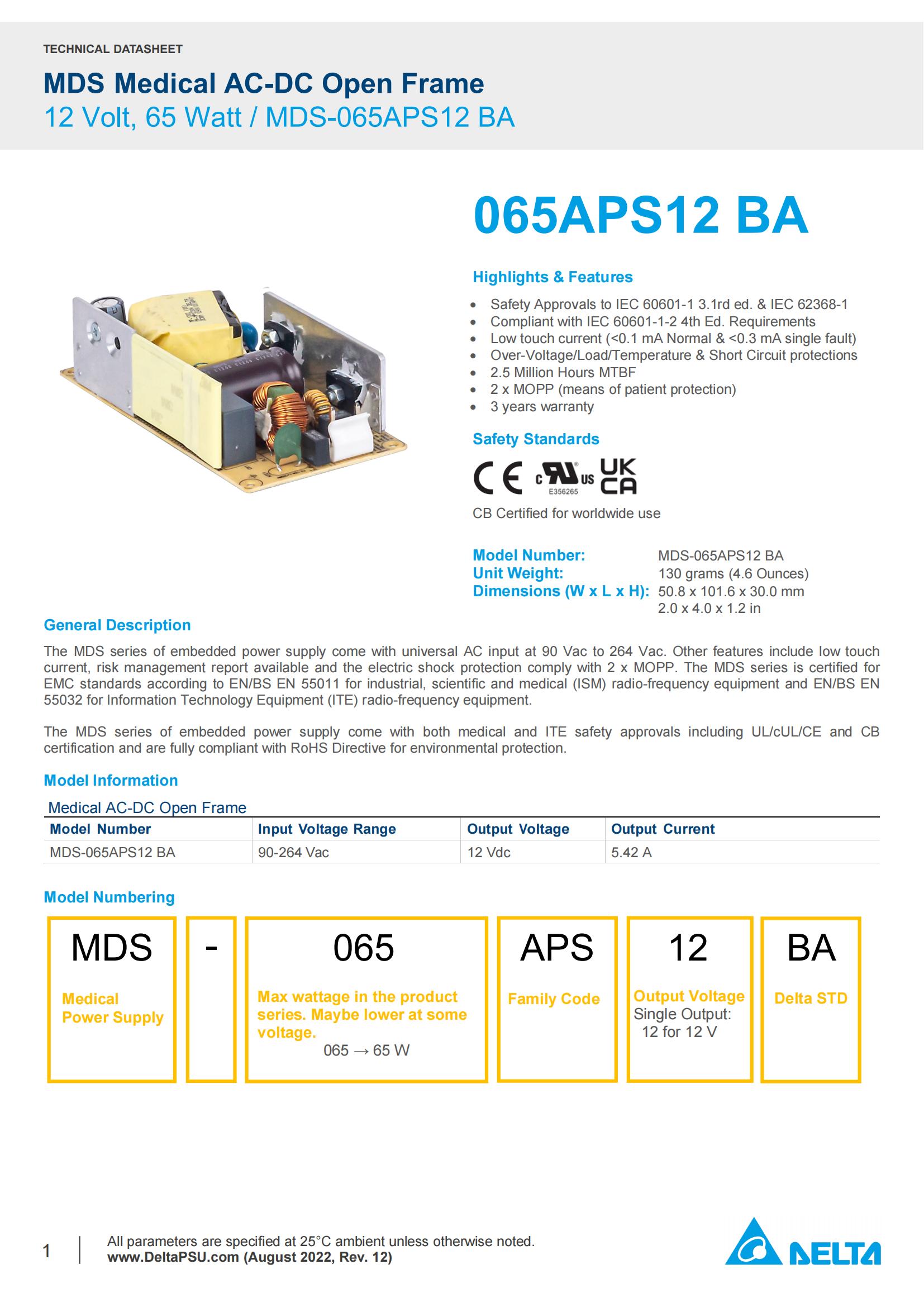 Datasheet_MDS-065APS12 B