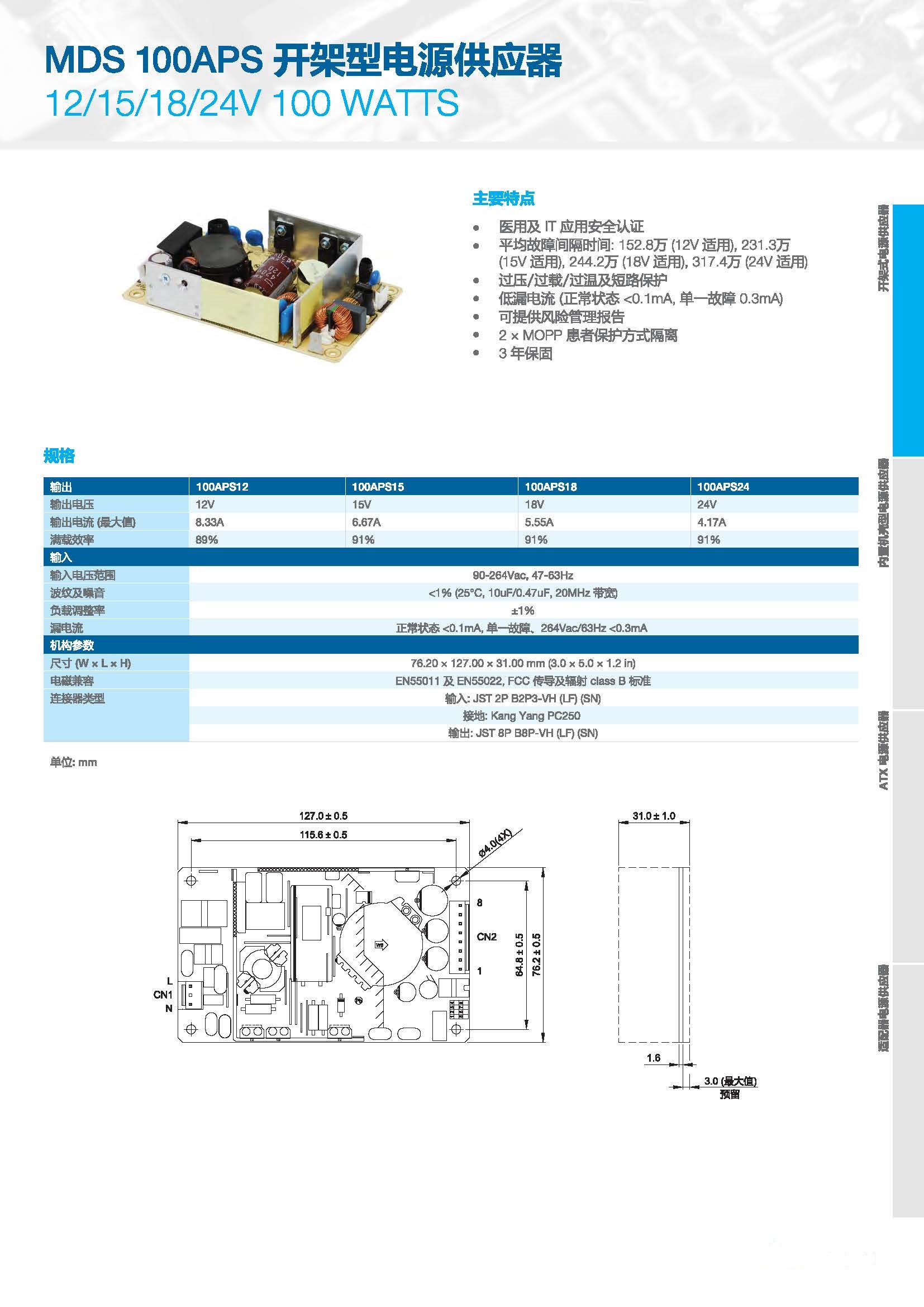 12V 100W / MDS-100APS12 B